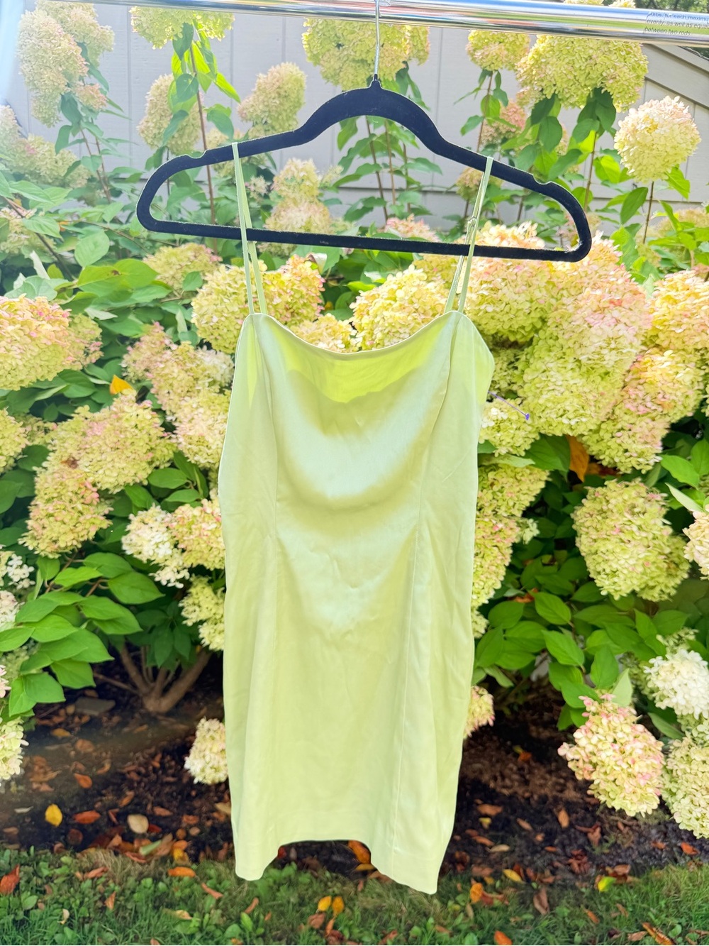 Aritzia Light Green Cowl Neck Slip Mini Dress